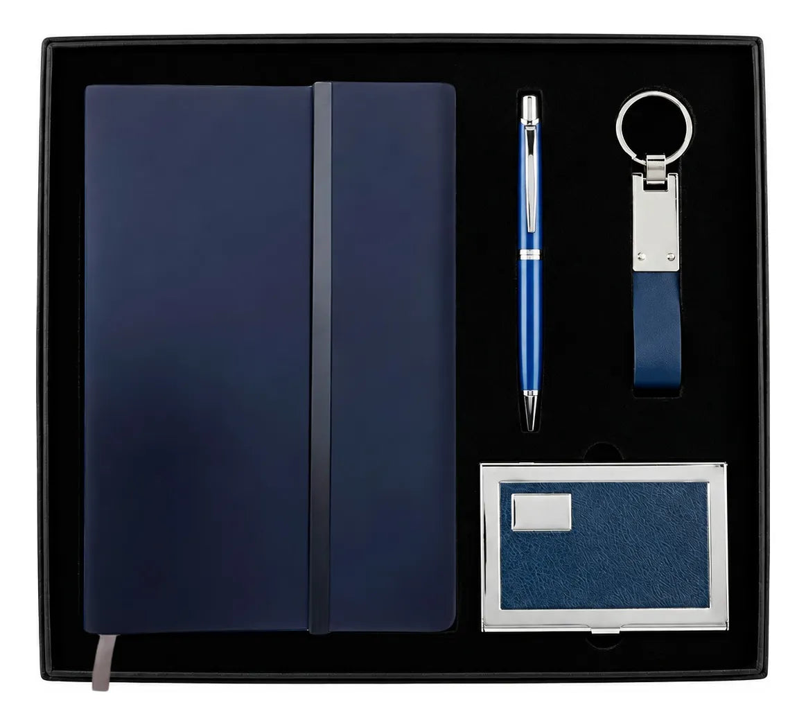 Set De Regalo Elegante Con Libreta Tarjetero Llavero Y