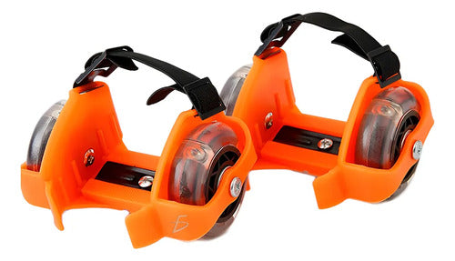 Ruedas Para Tenis Con Luces Led De Colores Rgb - Naranja S