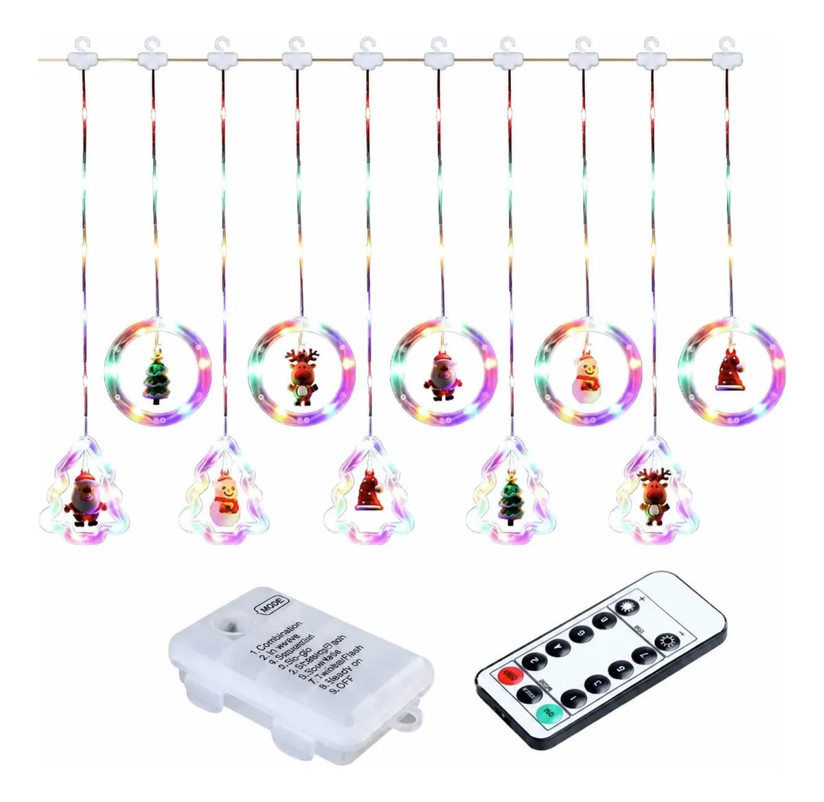 Serie De 5 Aros De Luces Led Usb Trasparentes Con Motivos Blanco