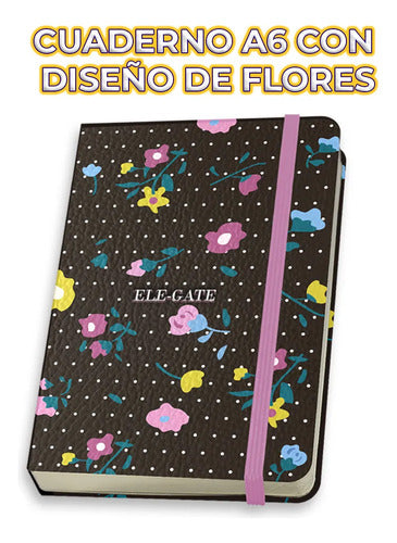Cuaderno Con Flores Estilo Coquete Con 75 Hojas Rayadas