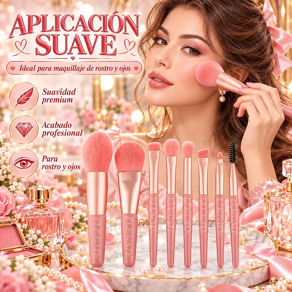 Juego De 8 Brochas De Maquillaje Profesionales Para
