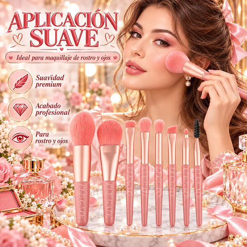 Juego De 8 Brochas De Maquillaje Profesionales Para