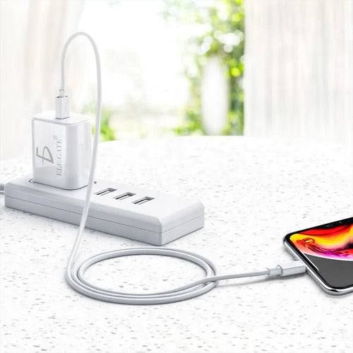 Cargador Rapido Pd 20w Con Cable Usb-c Para iPhone Lightning
