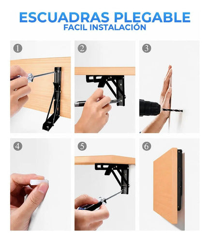Soporte Ménsula Brazo P Repisa Abatible Plegable 12