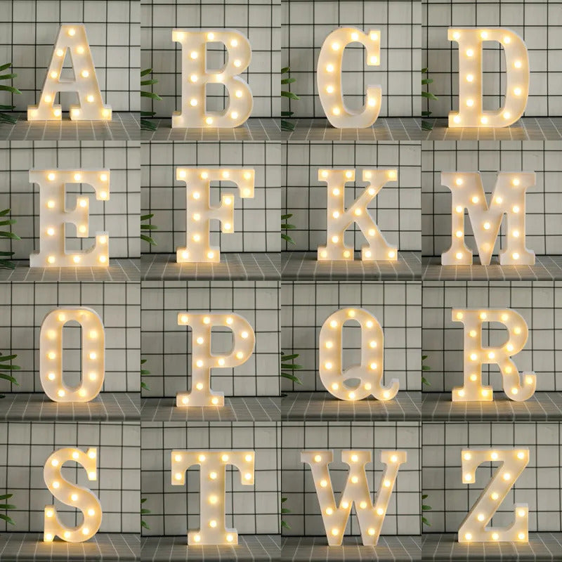 Led Letras X 3d Luces Foco Lampara Decora Abecedario