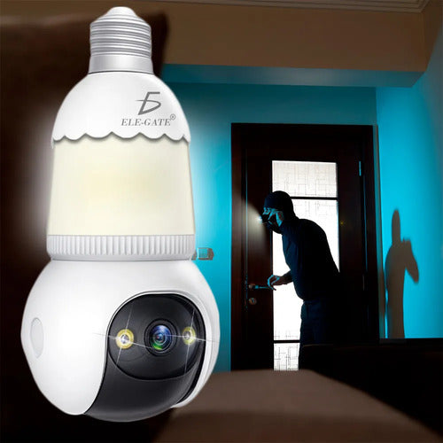 Cámara De Seguridad Con Entrada De Socket E27 De 4 Mp Y 2.4