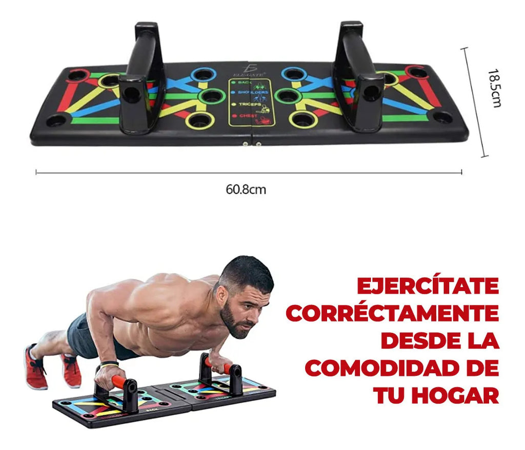 Barras Portátil Board Fitness Muscular De Lagartijas