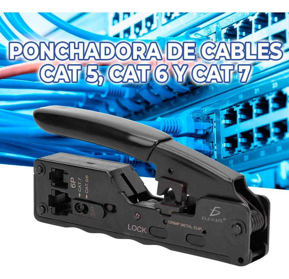Herramienta de crimpado para conectores de red CAT5 CAT6