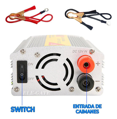Inversor Voltaje Con Cargador Ups Volta 12vdc 110vac 500w
