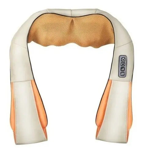 Masajeador Cuello Espalda Hombro Relajante Golpeteo Cervical Beige