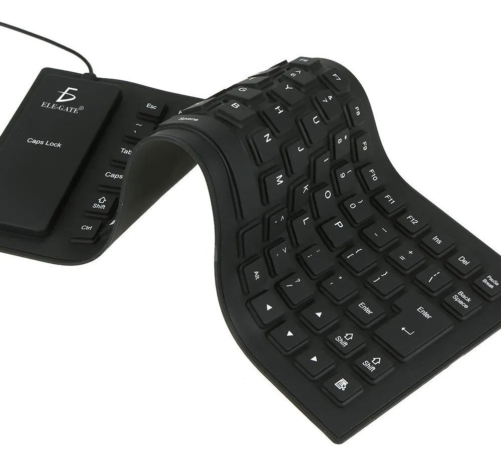 Mini Teclado Alambrico Flexible Usb Pc Laptop Contra Agua