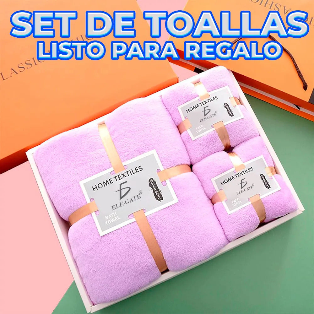 Juego De 3 Toallas Para Baño Y Manos Suavidad Y Absorción