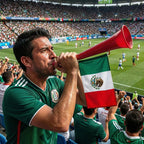 Trompeta De Plástico Con Banderín De La Selección Mexicana