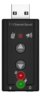 Adaptador Usb 2.0 Tarjeta De Sonido 7.1 Canales Audio 3d Pc