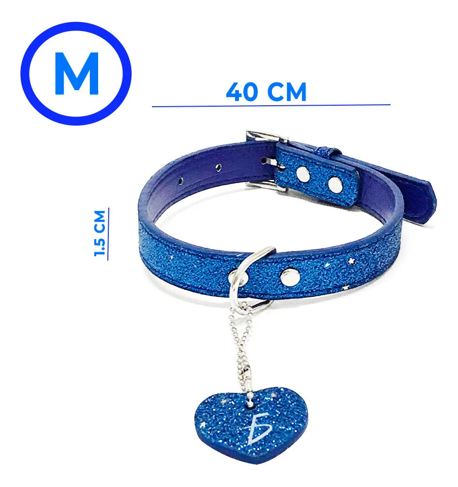 Collar Bling Para Mascotas Con Colgante En Forma De Corazón Rojo