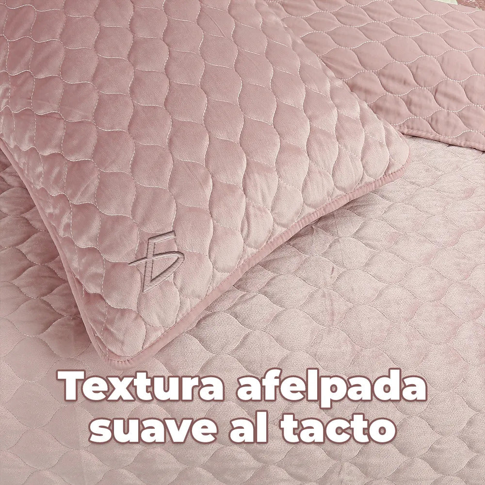 Colcha rosa claro ligera para verano 220 x 220 cm rosa claro