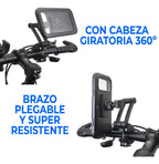 Soporte Para Teléfono Impermeable De Bicicleta Motocicleta Negro