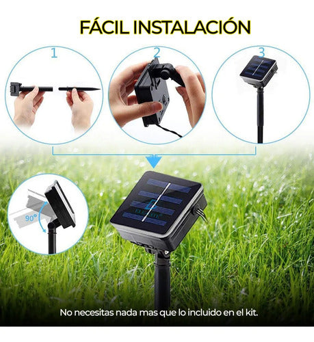 Serie De Luces Coloridas Libélula Carga Solar 5 Metro Amarillo