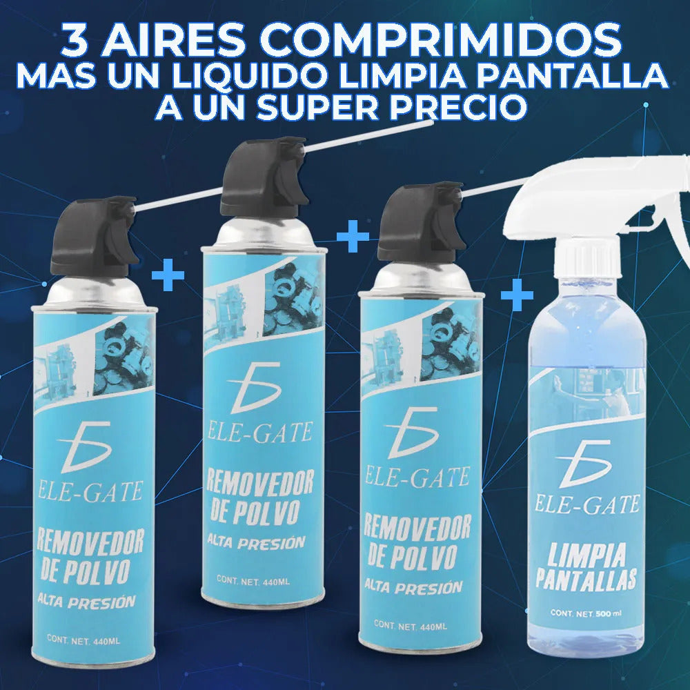 Paquete De 3 Aires Comprimidos 440ml Mas Un Liquido Limpia
