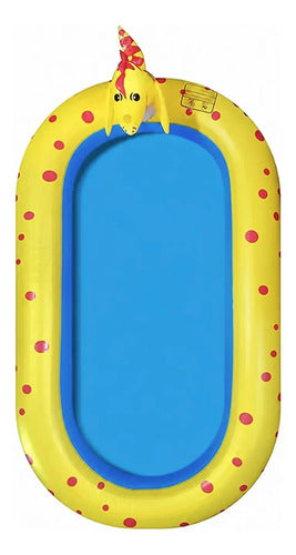 Alberca Inflable Con Aspersores Amarillo/azul