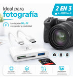 Lector de tarjetas SD y TF con USB-C y para Lightning