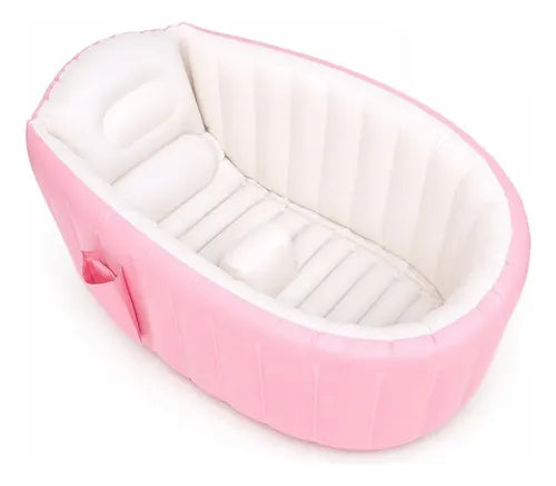 Bañera Inflable Para Bebé Con Bomba Integrada Soporte