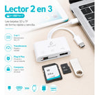 Lector de tarjetas SD y TF con USB-C y para Lightning