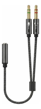 Splitter de audio 3.5 mm trenzado para PC adaptador