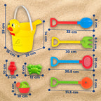 Set De Playa Con Cubeta De Patito Con 4 Palas Regadera Y