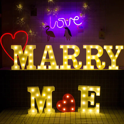 Led Letras V 3d Luces Foco Lampara Decora Abecedario