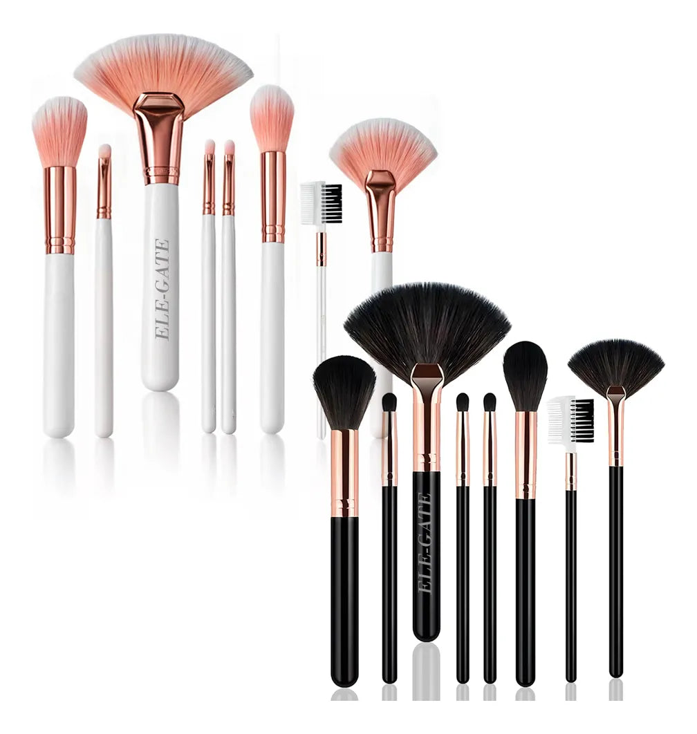 Set De 8 Brochas Para Maquillar Incluye Cepillo Para Las