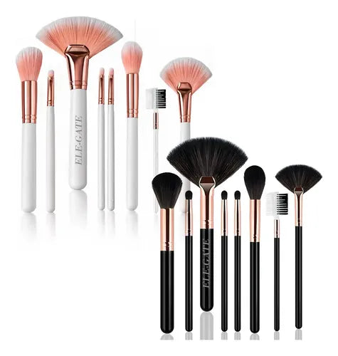 Set De 8 Brochas Para Maquillar Incluye Cepillo Para Las