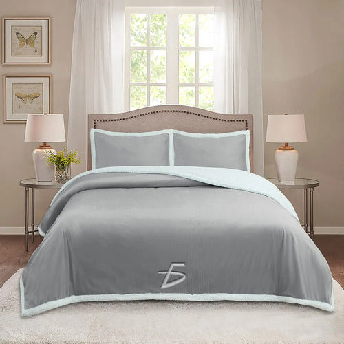 Kit De 3 Pzs Edredón Teddy Y Fundas De Almohada Comodidad Y