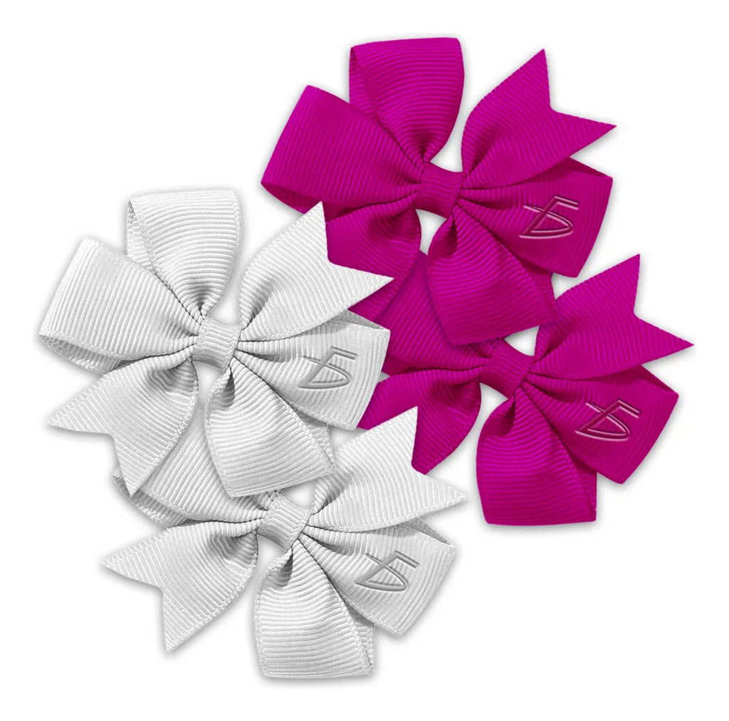 Moño Con Clip Para Cabello Color Sólido Fucsia