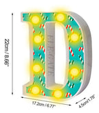 Letra F Led Diseño Navideño