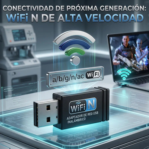 Mini Adaptador De Red Inalámbrica Para Pc Y Laptop