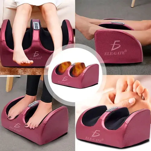 Masajeador Eléctrico De Piernas, Pies Y Brazos Shiatsu Rodillo Color Rojo