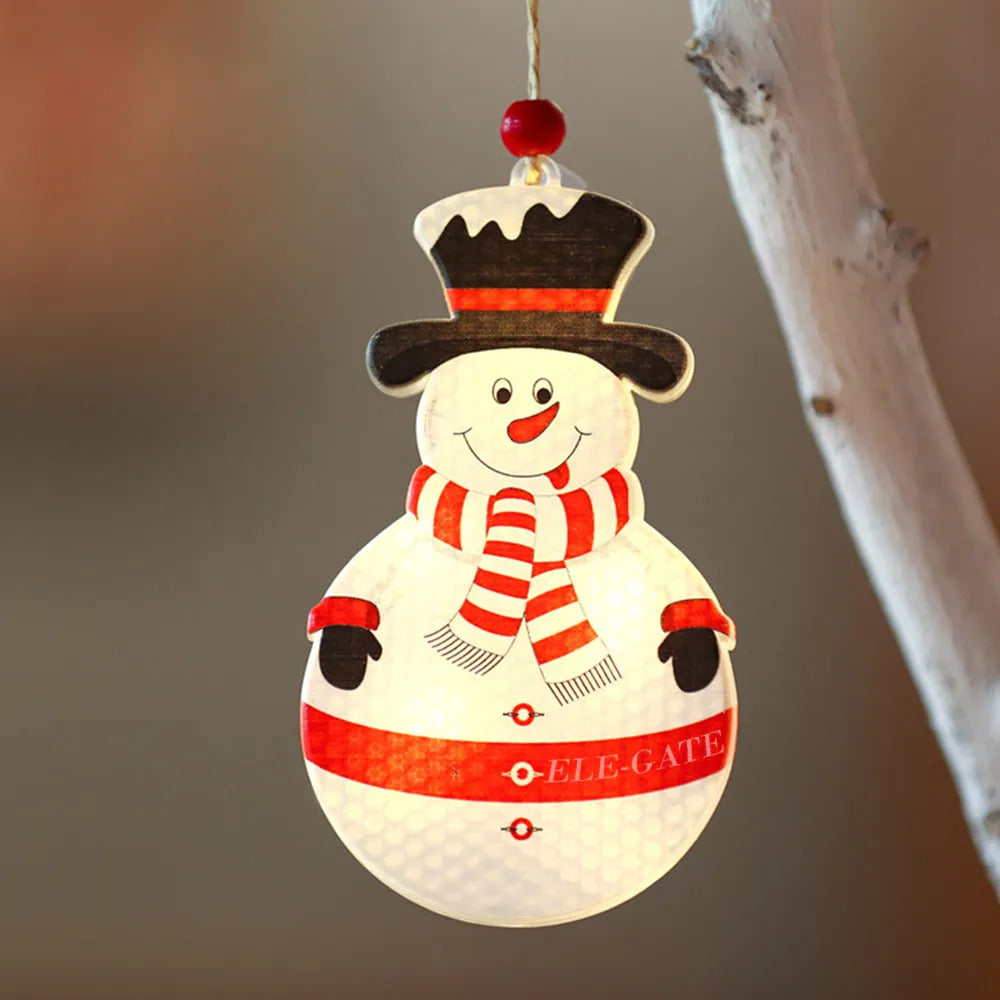 Colgante luminoso de luz LED con motivos de Navidad con blanco Navidad