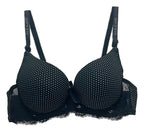 Brasier con encaje de copa completa negro M