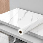 Vinil adhesivo de PVC mármol blanco impermeable para cocina