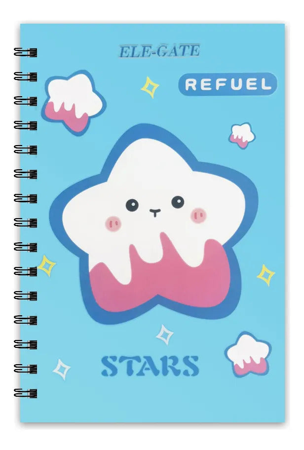 Cuaderno De 80 Hojas Rayadas Con Portada Estelar Y Espiral