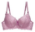 Brasier Con Encaje De Copa Completa Rosa M