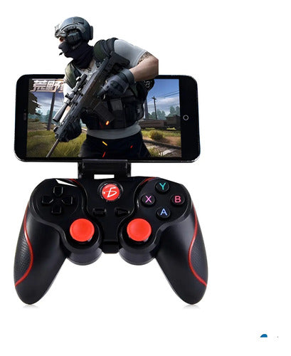 Control Para Juegos Joystick Inalámbrico Ergonomico Bluetooth Multiplataforma Android/ios Color Negro Rojo Ele-gate