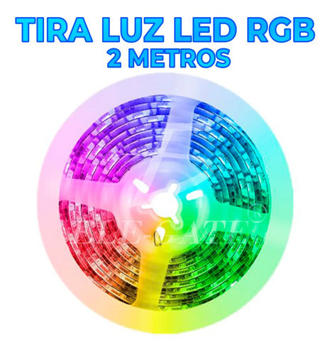 Tira De Luces Led Rgb 5050 Decoración Que Cambia De Color 2m