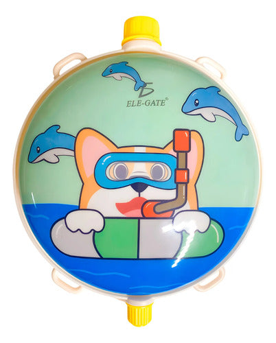 Pistola De Agua Mochila 600ml Redonda Diseño De Perro