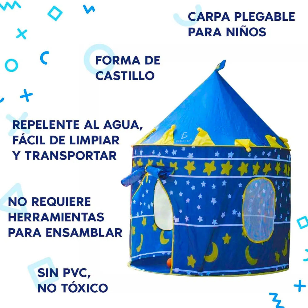 Tienda De Campaña Castillo Portátil Para Niños Diversión Y