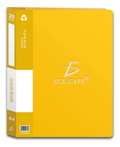 Carpeta De Plástico De Colores Con Etiquetas De Amarillo