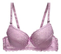 Brasier con encaje de copa completa rosa M