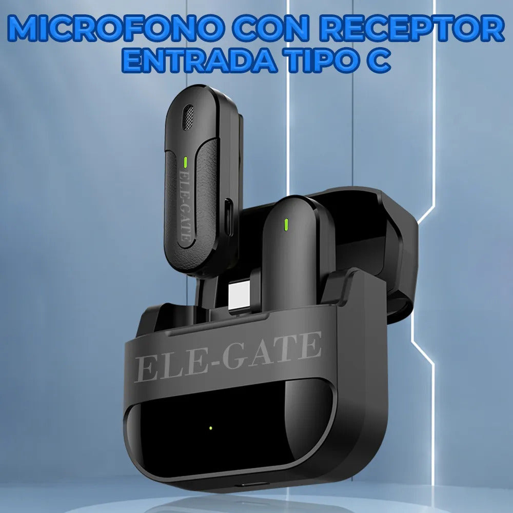 Micrófono lavalier inalámbrico tipo C - grabación de audio