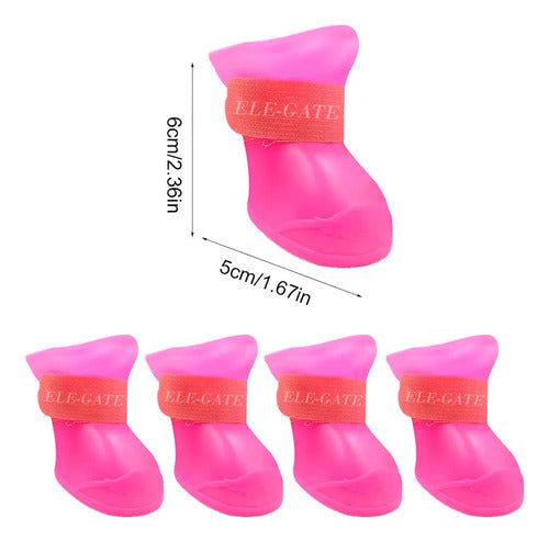 Botas De Lluvia Para Mascotas Zapatos De Pvc Para